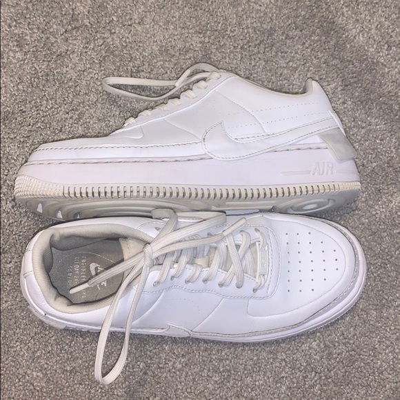 nike air force 1 jester trainers in triple white